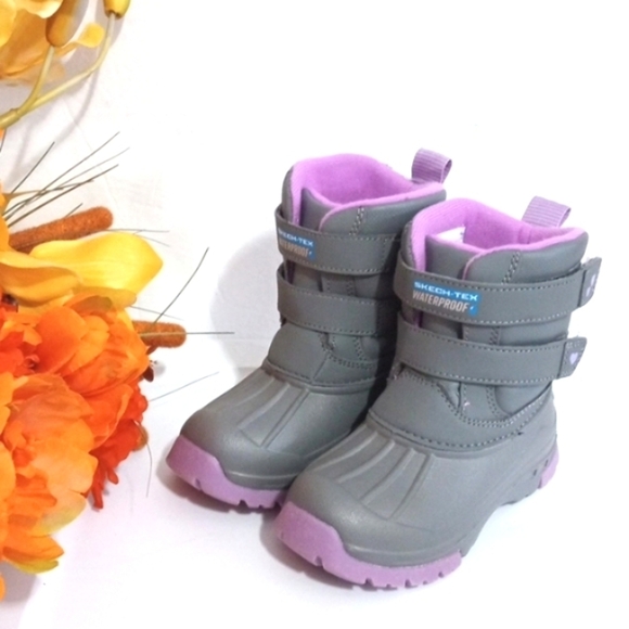SKECHERS KIDS COLD RATED 29°C WATERPROOF INSULATED RAIN SNOW BOOTS SIZE 8 NWT - Picture 1 of 11